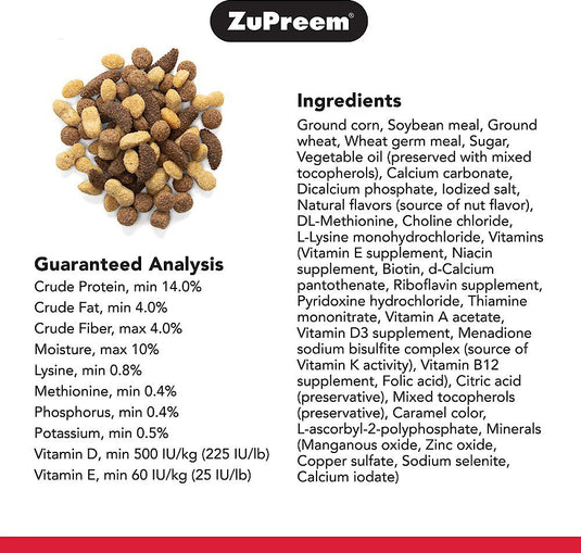 ZuPreem NutBlend Flavor Daily Nutrition Parrot & Conure Pellet