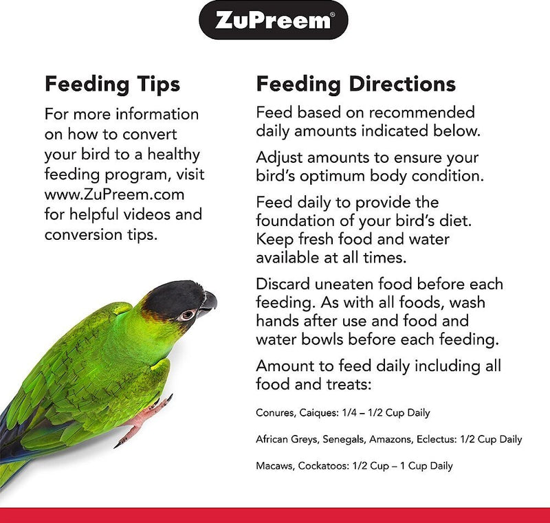 ZuPreem VeggieBlend Daily Nutrition Parrot/Conure Pellet
