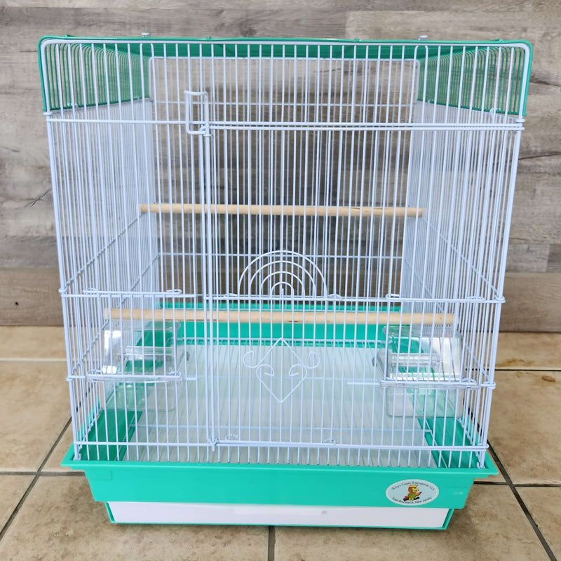 King's Cages Rounded Flat Top Square Bird Cage for Extra Small Birds - ES1818S
