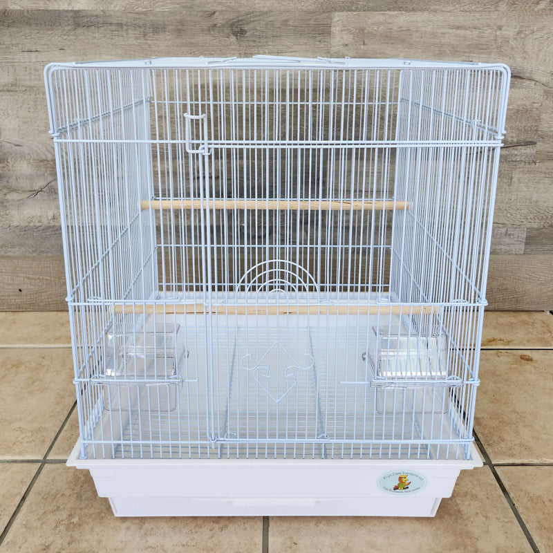 King's Cages Rounded Flat Top Square Bird Cage for Extra Small Birds - ES1818S
