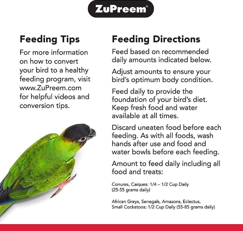 ZuPreem PastaBlend Daily Nutrition Parrot & Conure Pellet
