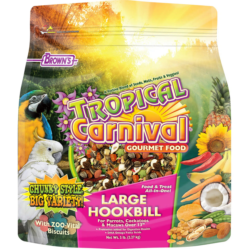 Brown's Tropical Carnival Large Hookbill Food 5 lbs
