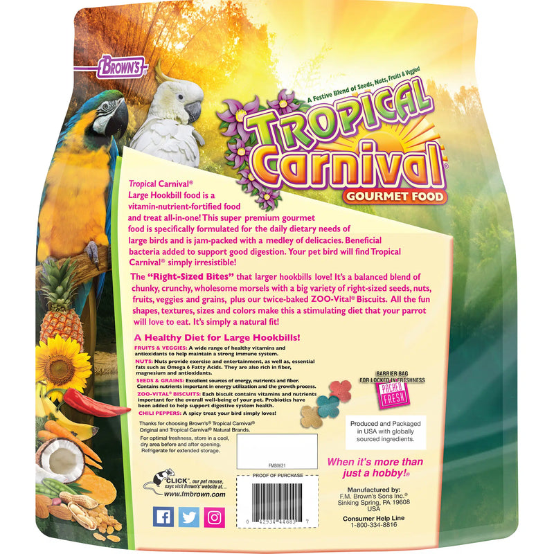 Brown's Tropical Carnival Large Hookbill Food 5 lbs
