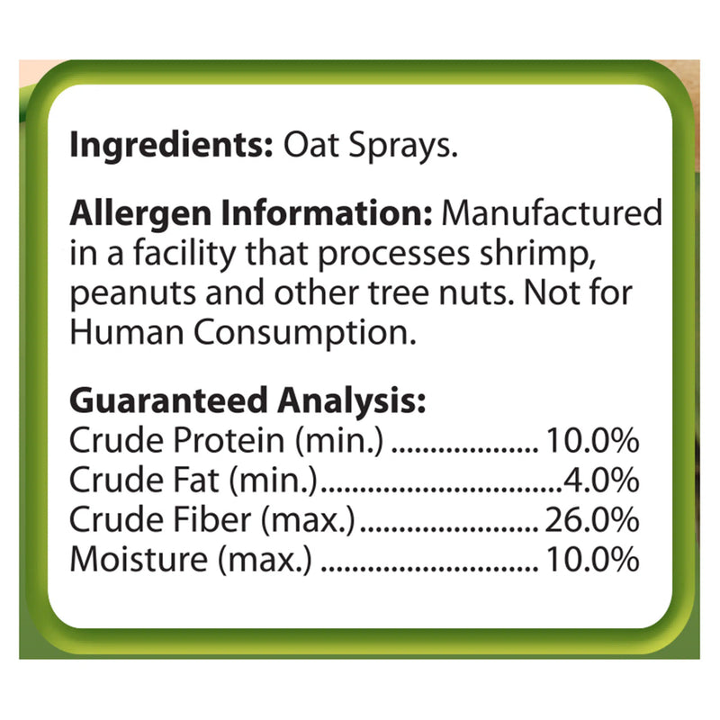 Brown's Tropical Carnival Oat Spray Foraging Treats for Birds - 2.5 oz
