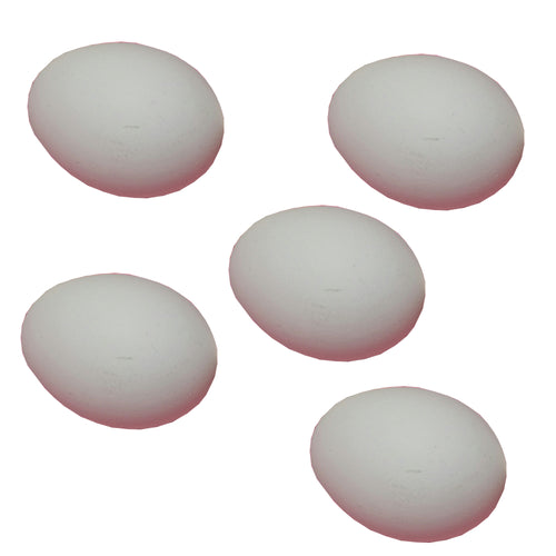 Quantity Bundle - 2GR Fake Dummy Training Bird Eggs - Canaries - Parrot - Parakeet - Pigeon - Hen 5 Pack