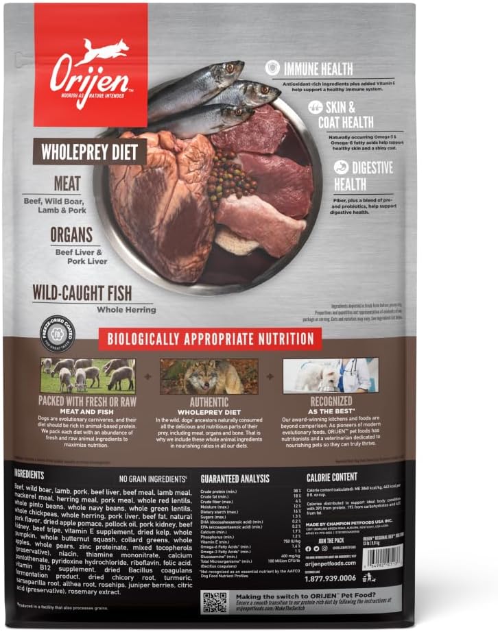 Orijen Regional Red Grain Free Dog Food
