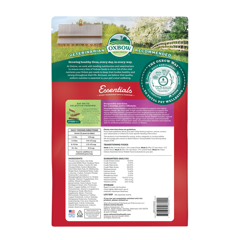 Oxbow Essentials Senior Rabbit Food
