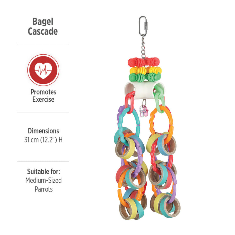 HARI Smart Play Enrichment Parrot Toy Bagel Cascade - 81014
