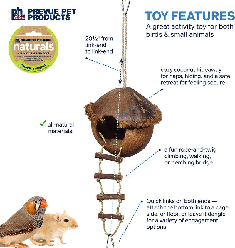 Prevue Hendryx Naturals Island Hideaway Bird Toy - 62814
