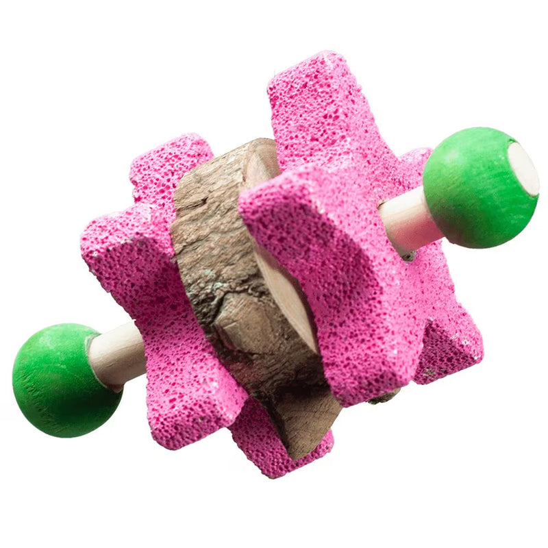 A&E Nibbles Star Pumice Dumbbell Small Pet Toy
