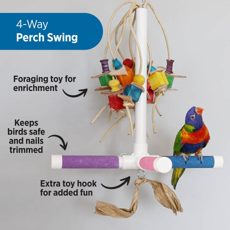 HARI Active Play 4-Way Perch / Swing Medium Parrot Toy - 81064
