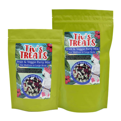 Tiv's Treats Fruit & Veggie Party Mix for Medium to Large Birds