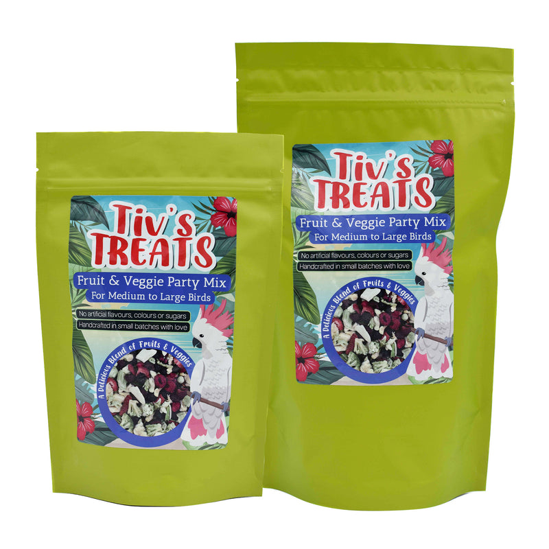 Tiv's Treats Fruit & Veggie Party Mix for Medium to Large Birds
