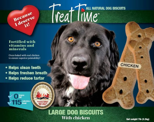 Treat Time! Large Dog Biscuit Chicken 7 lb Box 🍁