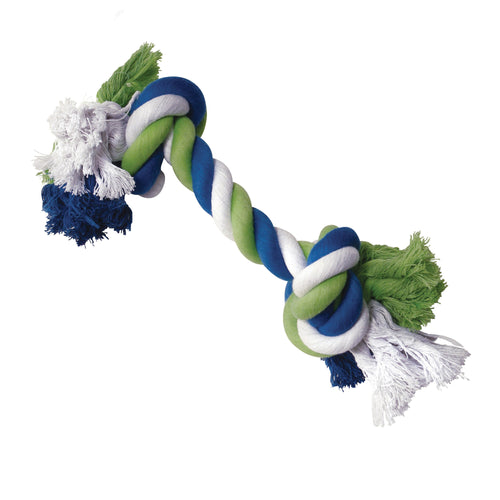 Knotted Multicoloured Rope Bone Dog Toy