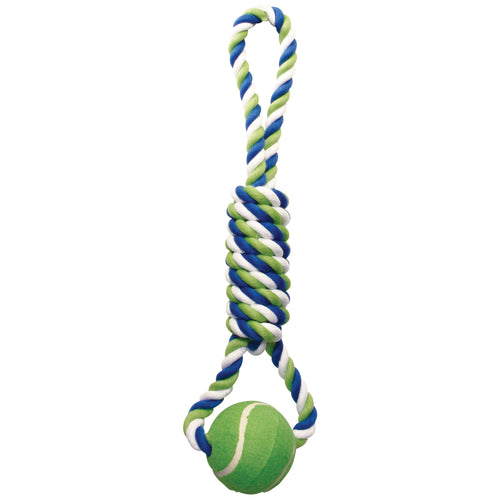 Spiral Rope with Ball Dog Tug Toy