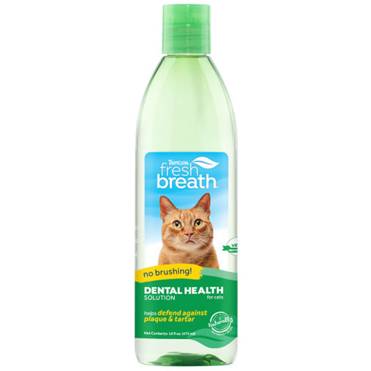 TropiClean Fresh Breath Dental Health Solution for Cats 16oz