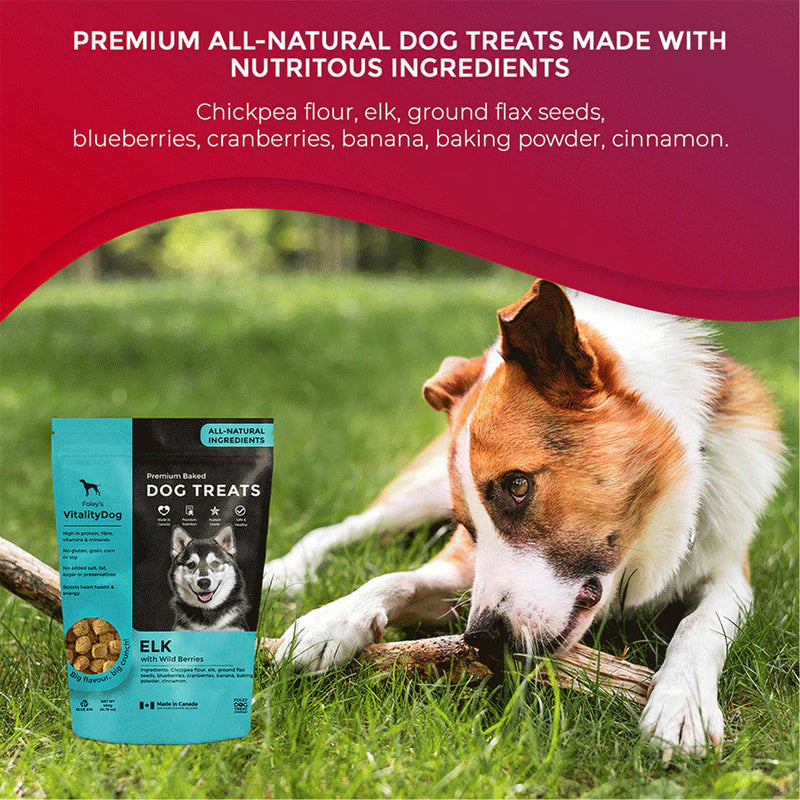 Foley's Vitality Dog Treat - Elk with Wild Berries
