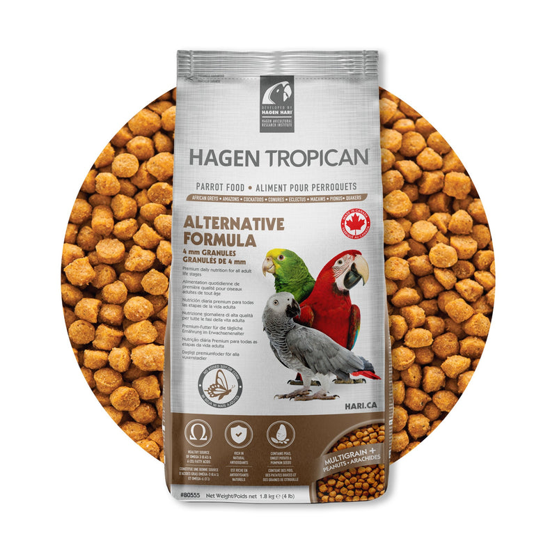 Tropican Alternative Formula 4mm Pellet - Soy Free Parrot Food 🍁
