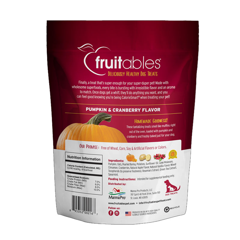 Fruitables Pumpkin & Cranberry Flavour Dog Treat - 7 oz
