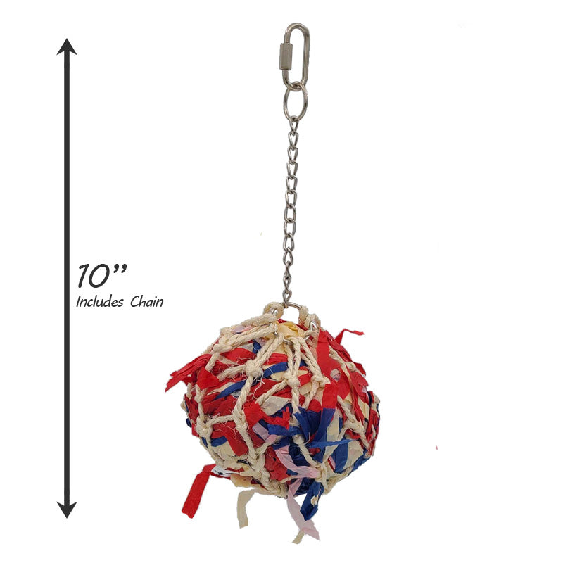 HARI Smart Play Enrichment Parrot Toy Super Shredding Ball - 81001
