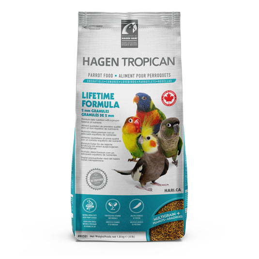 Tropican Lifetime Formula 2mm Granules - Small Parrots
