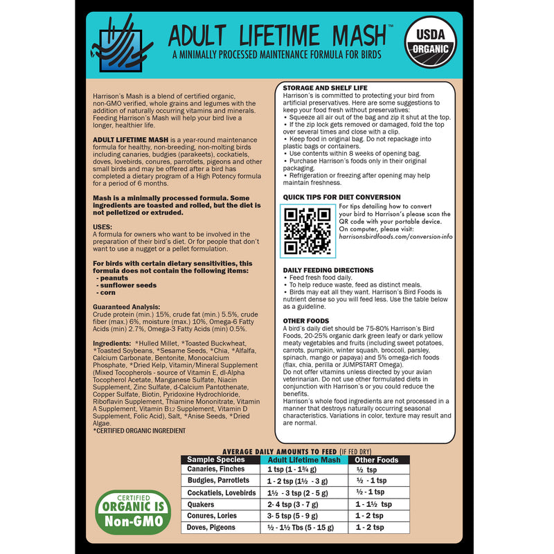 Harrison's Adult Lifetime Mash - 1 lb
