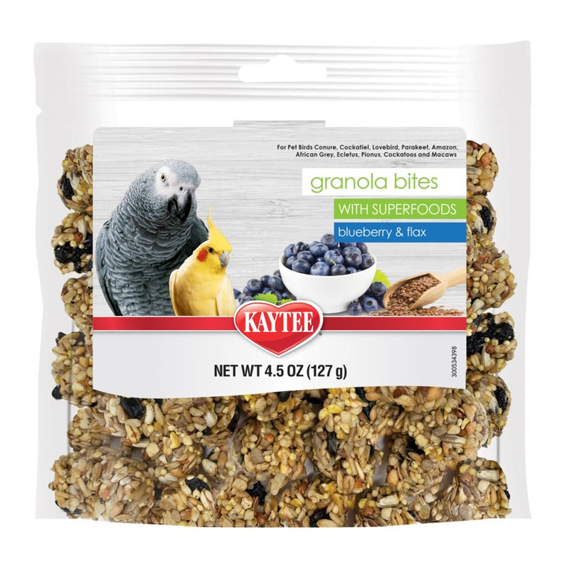 Kaytee Superfood Granola Bites Bird Treat with Blueberry & Flax - 4.5 oz
