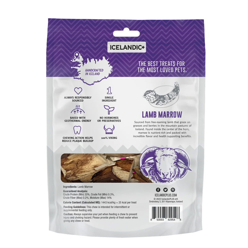 Icelandic+ Lamb Marrow Whole Pieces Dog Treat - 4.5 oz
