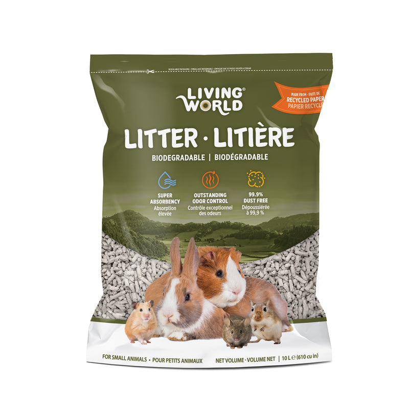 Living World Biodegradable Small Pet Litter 3 Pack 10L Each - 61274
