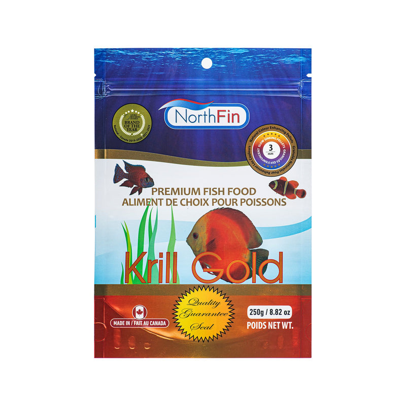 Krill Gold Formula Fish Food - 6mm Pellets, 250g 🍁
