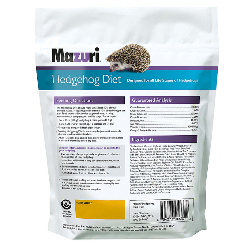 Mazuri Hedgehog Diet - 8 oz
