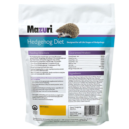 Mazuri Hedgehog Diet - 8 oz