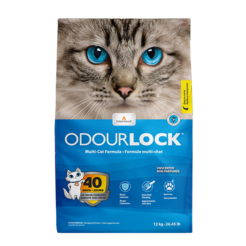 Intersand OdourLock Non-Scented Clumping Cat Litter - 12 kg
