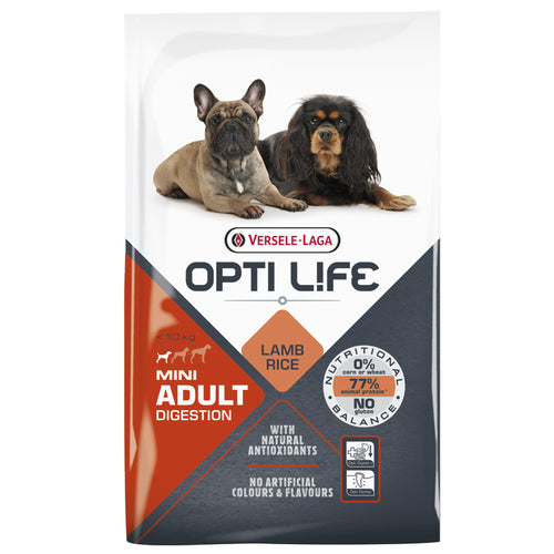 Opti Life Adult Mini Digestion Food - Lamb & Rice