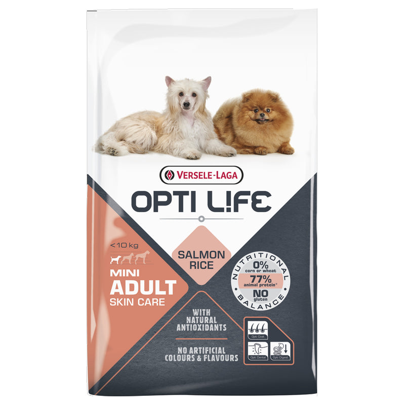 Opti Life Adult Mini Skin Care Food - Salmon & Rice 2.5 kg
