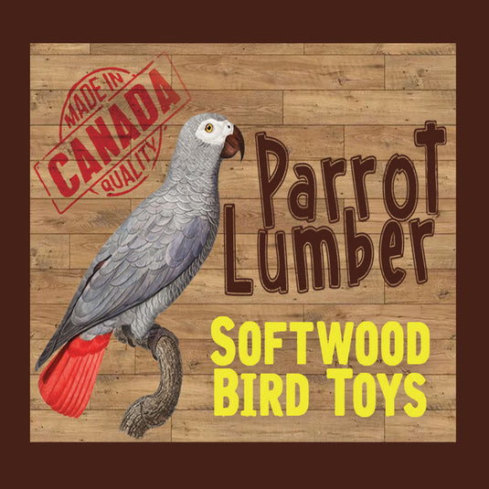 Softwood Chew Parrot Toy Various Sizes (SM-MED-LG)