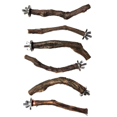 Assorted Natural Bird Grapevine Wood Perches - Single Branch 🍁