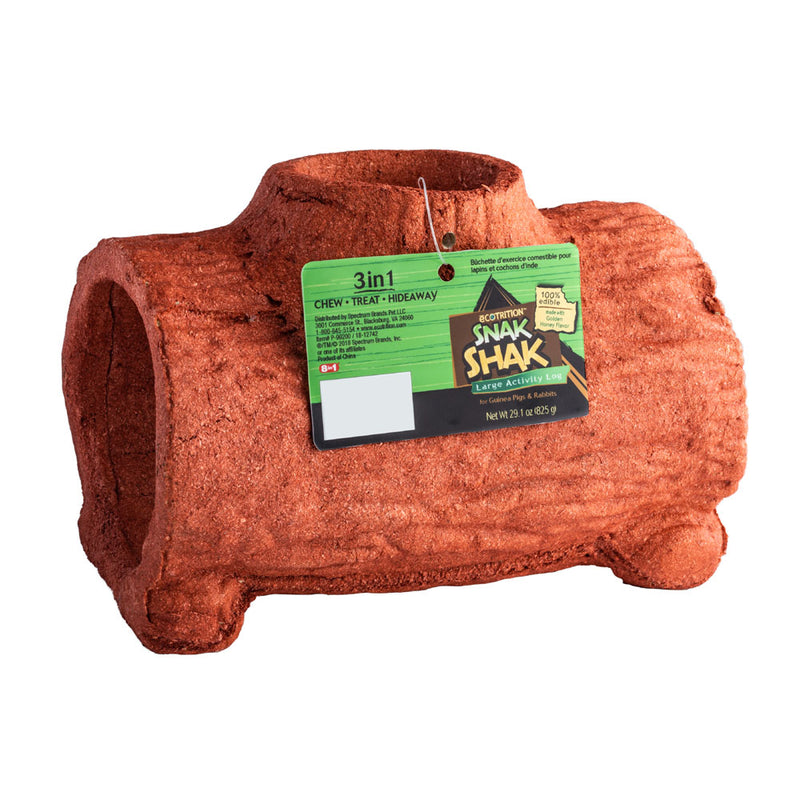 Snak Shak Log for Guinea Pigs/Rabbits Large
