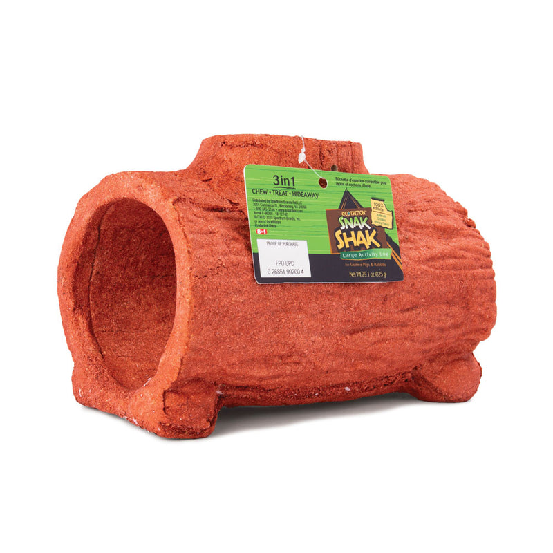 Snak Shak Log for Guinea Pigs/Rabbits Large
