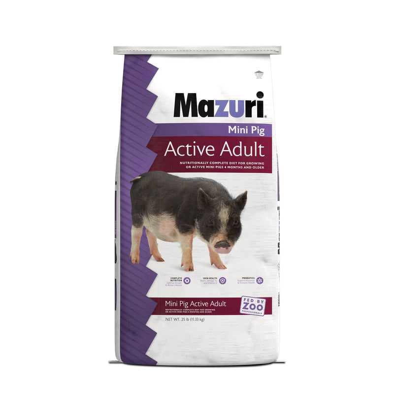 Mazuri Active Adult Mini Pig Food - 25 lbs
