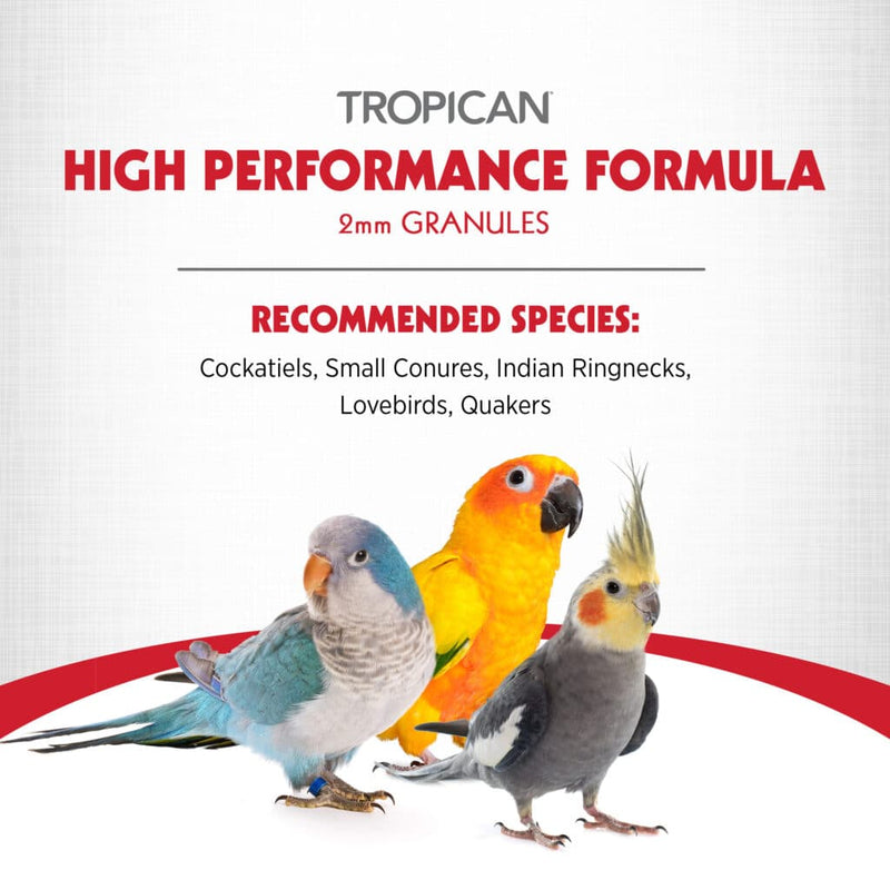 Tropican High Performance 2mm Granules - Small Parrots
