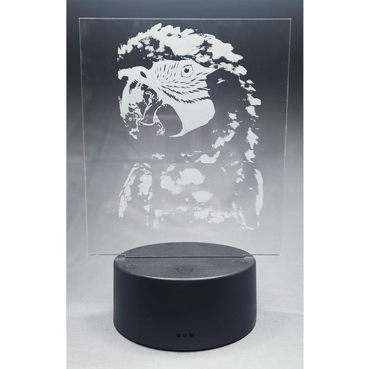 Tough Transfers Engraved Parrot Light Stands