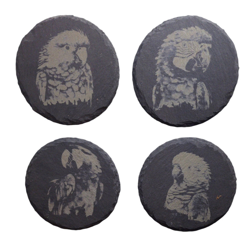 Tough Transfers Customizable Round Slate Coasters
