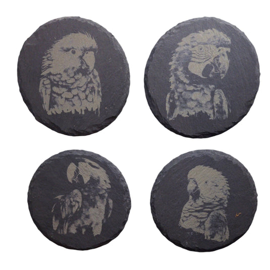 Tough Transfers Customizable Round Slate Coasters