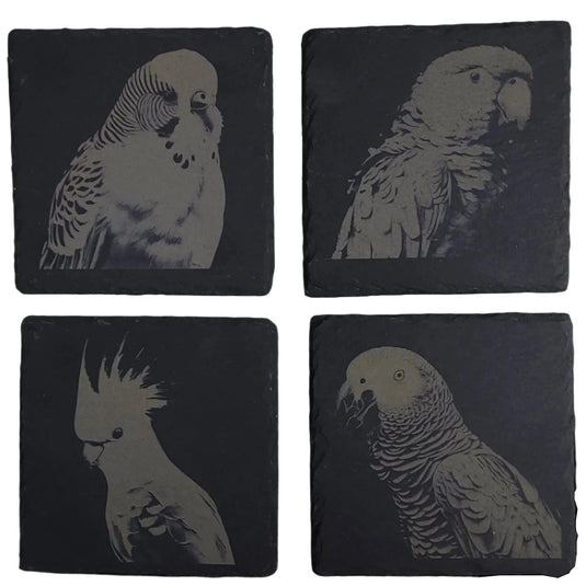 Tough Transfers Customizable Rectangular Slate Coasters