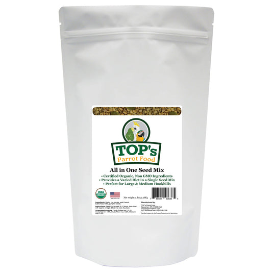 Tops All In One Seed Mix | USDA Organic Certified - Parrot / African Grey / Conure