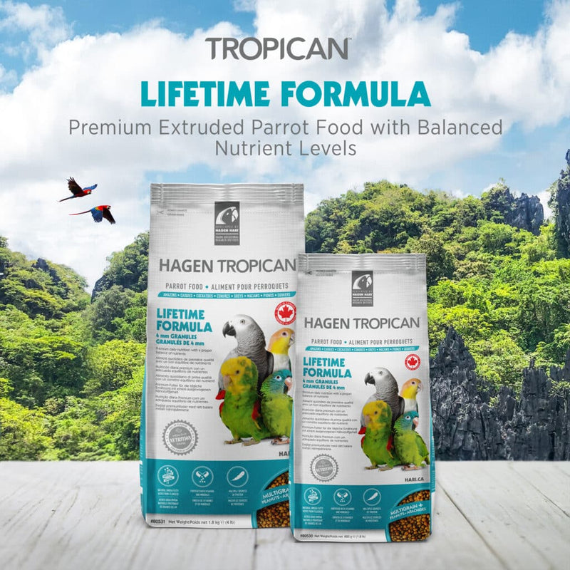 Tropican Lifetime Formula 4mm Granules - Parrots 🍁
