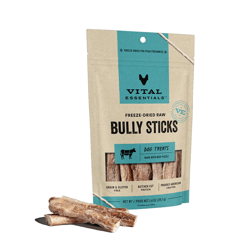 Vital Essentials Freeze-Dried Bully Sticks Dog Treat - 1.4 oz
