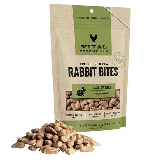 Vital Essentials Freeze-Dried Rabbit Bites Dog Treat